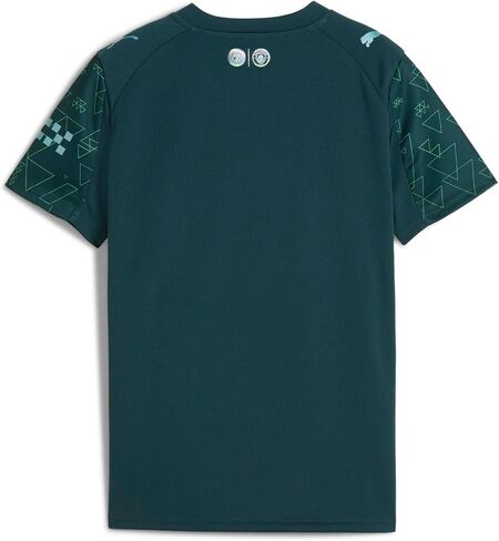 Manchester City FC Kids 2025/26 Fourth Soccer Jersey - Green Terrain in Saudi Arabia