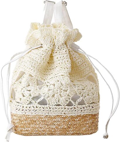 Women Straw Bag Summer Beach Casual Daypacks ، Brown Brown ، 36 * 29 * 10 * 39cm in Saudi Arabia