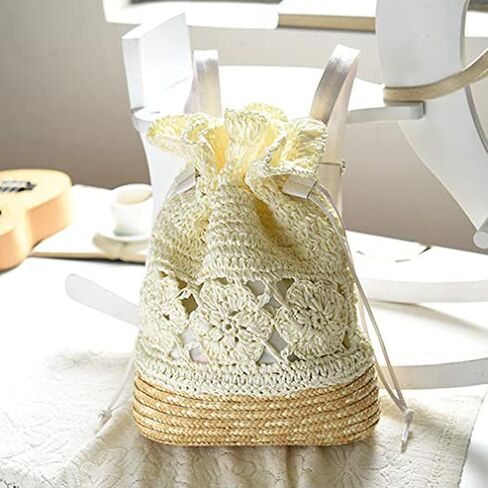 Women Straw Bag Summer Beach Casual Daypacks ، Brown Brown ، 36 * 29 * 10 * 39cm in Saudi Arabia