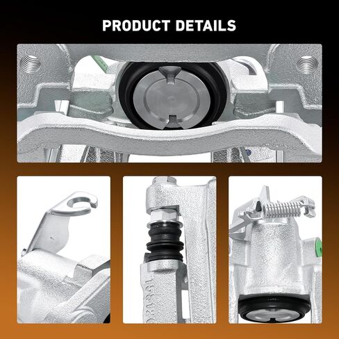 طقم فرجار الفرامل الخلفية 18B5080 + 18B5081 استبدال مكبس واحد لـ 2008-2016 Grand Caravan، 2008-2016 Town & Country، 2009-2014 Routan، 2012-2016 Ram C/V، FRC12003 + FRC12004، 3.3L، 3.6L، 3.8L، 4 لتر in Kuwait