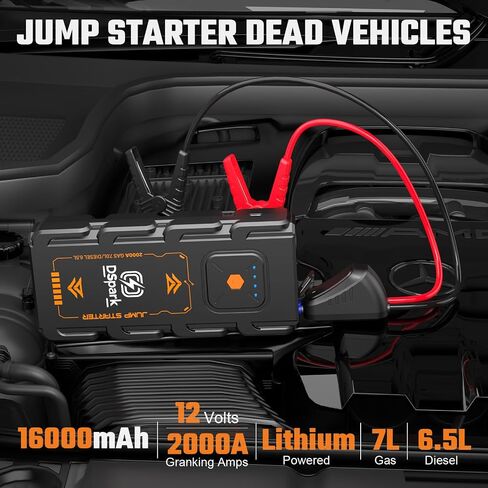 B31 Jump Starter مع ضاغط الهواء ، 2000A معزز السيارات المحمولة ، 150psi تضخم الإطارات ، صندوق القفز 12 فولت ، حزمة البطارية ، وبطارية بداية للشحن السريع واستخدام الطوارئ in Saudi Arabia