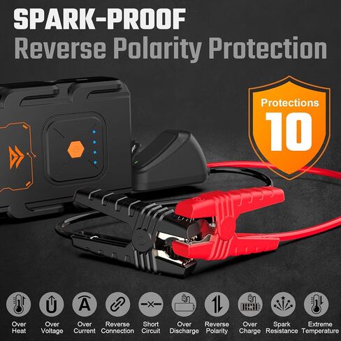 B31 Jump Starter مع ضاغط الهواء ، 2000A معزز السيارات المحمولة ، 150psi تضخم الإطارات ، صندوق القفز 12 فولت ، حزمة البطارية ، وبطارية بداية للشحن السريع واستخدام الطوارئ in Saudi Arabia