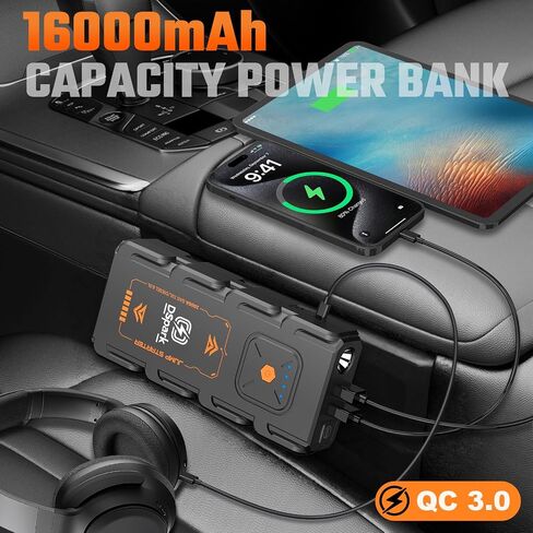 B31 Jump Starter مع ضاغط الهواء ، 2000A معزز السيارات المحمولة ، 150psi تضخم الإطارات ، صندوق القفز 12 فولت ، حزمة البطارية ، وبطارية بداية للشحن السريع واستخدام الطوارئ in Saudi Arabia