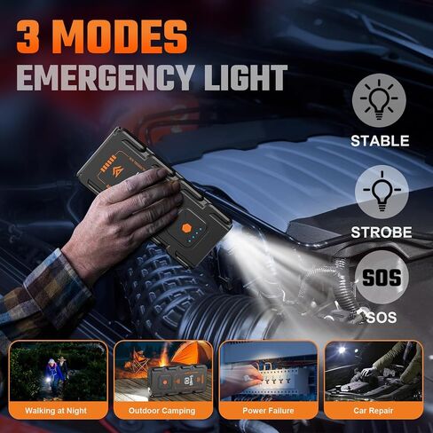 B31 Jump Starter مع ضاغط الهواء ، 2000A معزز السيارات المحمولة ، 150psi تضخم الإطارات ، صندوق القفز 12 فولت ، حزمة البطارية ، وبطارية بداية للشحن السريع واستخدام الطوارئ in Saudi Arabia