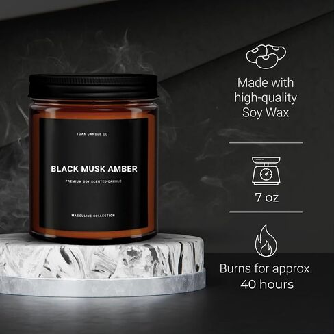 1OAK شمع الصويا الشمع المعطر (الأوكالبتوس) - شموع الصويا للمنزل المعطرة - قسط طويل الحرق - يدوي (7oz.) in Kuwait