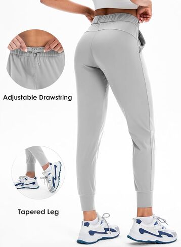 Women's Joggers with 4 Pockets Running Workout Sweatpants for Women Tapered Lounge Jogging Pants in Saudi Arabia