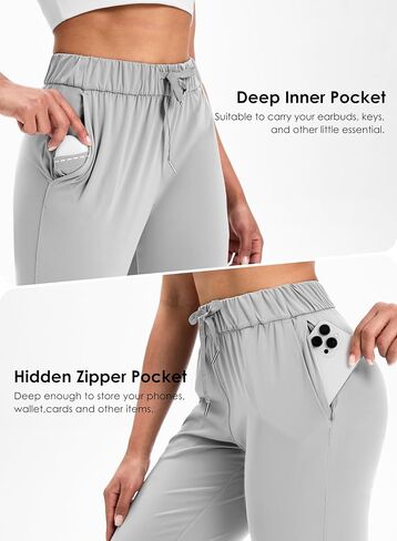Women's Joggers with 4 Pockets Running Workout Sweatpants for Women Tapered Lounge Jogging Pants in Saudi Arabia