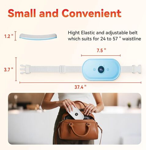 وسادة تسخين محمولة لفترة تشنجات الفترة التي تهتز حزام التدفئة الشهرية للنساء ، والحرارة السريعة القابلة لإعادة الشحن مع 7 مستويات حرارة و 7 أوضاع للحيض ، وتخفيف الألم للظهر والمعدة - الوردي in Kuwait