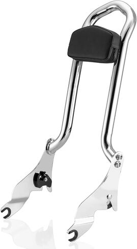 Wsays 27" Tall Passenger Backrest Sissy Bar 1.3" Fat Bar Compatible with Harley Touring Street Electra Road Glide Road King 2009-2025, Gloss Black in Saudi Arabia