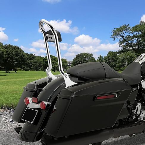 Wsays 27" Tall Passenger Backrest Sissy Bar 1.3" Fat Bar Compatible with Harley Touring Street Electra Road Glide Road King 2009-2025, Gloss Black in Saudi Arabia