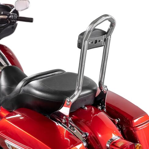 Wsays 27" Tall Passenger Backrest Sissy Bar 1.3" Fat Bar Compatible with Harley Touring Street Electra Road Glide Road King 2009-2025, Gloss Black in Saudi Arabia
