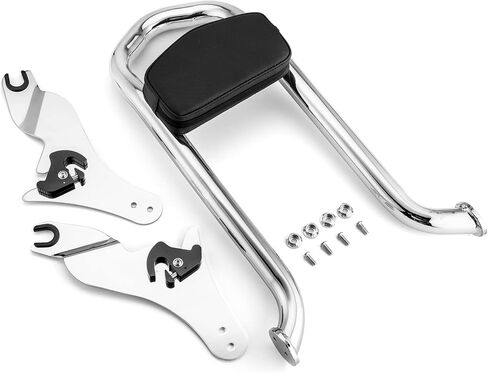 Wsays 27" Tall Passenger Backrest Sissy Bar 1.3" Fat Bar Compatible with Harley Touring Street Electra Road Glide Road King 2009-2025, Gloss Black in Saudi Arabia