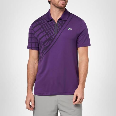 Lacoste Men's Sport Ultra-Dry Printed Slim Fit Tennis Polo in Saudi Arabia