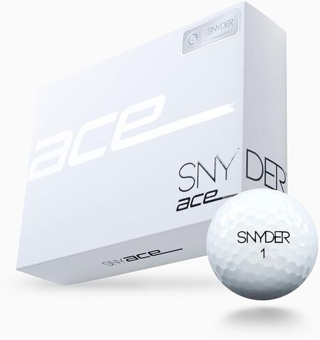 كرات جولف Snyder USA Ace - كرات جولف لمسافة البناء مكونة من 3 قطع، بولي يوريثين لدن بالحرارة، 322 غمازات، كرات جولف عالية الوضوح 12 عبوة in Saudi Arabia