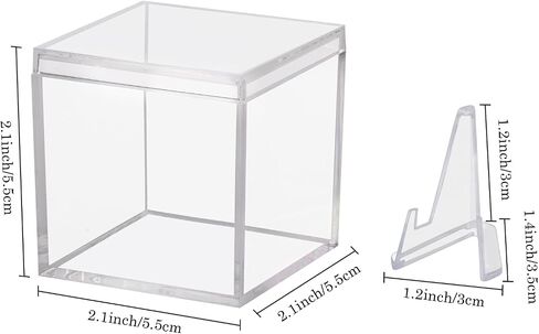 3 Pack Championship Ring Display Case Clear Acrylic Display Case Mini Football Baseball Softball Ring Holder Display Box Single Stand 1 Slot Ring Hole Storage Box Gift for Sports Fans, 2.16 Inch in Saudi Arabia