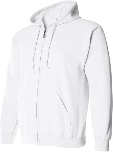 Gildan Adult Fleece Zip Hooded Sweatshirt, Style G18600 Cloud White in Saudi Arabia