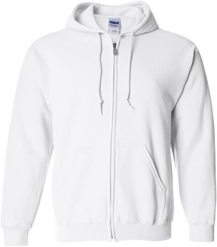 Gildan Adult Fleece Zip Hooded Sweatshirt, Style G18600 Cloud White in Saudi Arabia