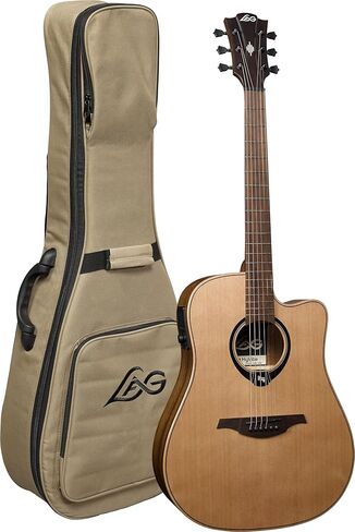 جيتار LAG GUITARS Hyvibe 10 Dreadnought Cutaway Satin Smart Guitar مع FXs وحلقات مدمجة GLH HV10DCE in Saudi Arabia