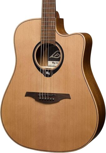 جيتار LAG GUITARS Hyvibe 10 Dreadnought Cutaway Satin Smart Guitar مع FXs وحلقات مدمجة GLH HV10DCE in Saudi Arabia