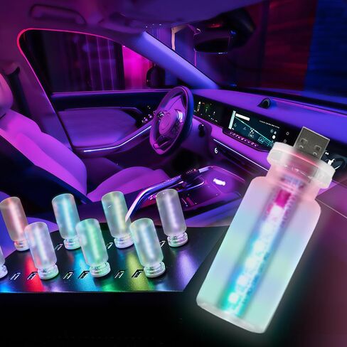 Touch Control Retro USB Light, 13 Modes & 7 Colors, Switch Memory Retention, Creative Mini Portable Glass Bottle LED Atmosphere Lights for Vehicle Bedroom Hallway Camping Holiday Decoration (1Pcs) in Saudi Arabia
