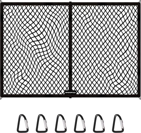 Stretchable Cargo Net with Hooks - Adjustable Elastic Trunk & Truck Bed Storage Organizer for Cars & Trucks, Ideal for Securing Light Loads, Easy - Install Elastic Cargo Net in Saudi Arabia