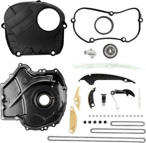 مجموعة سلسلة التوقيت 2.4 مع VVT مناسبة لجي إم سي تيرين | مناسب لسيارة Chevy Equinox 2.4 2011-17، Impala Malibu 2014، HHR Cobalt 2.2 09-10 | يصلح لبويك ريجال لاكروس فيرانو 2.4L 12-16، يستبدل #12621505 in Kuwait