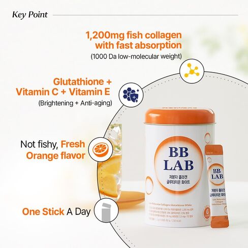 BB LAB Good Night Collagen, Low Molecular Collagen Powder Stick Supplement, Marine Collagen, Fish Collagen, Vitamin C, Hyaluronic Acid, 17 Probiotics, Fast Absorption, Mix Berry Flavor (Pack of 1) in Kuwait