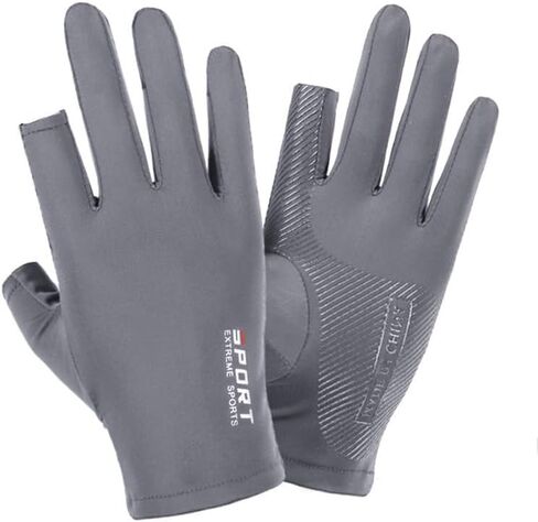 Cycling Quick Dry Knit Gloves for Outdoor Activities, Summer Sun Protection Anti-Slip Gloves for Fishing, Driving in Saudi Arabia