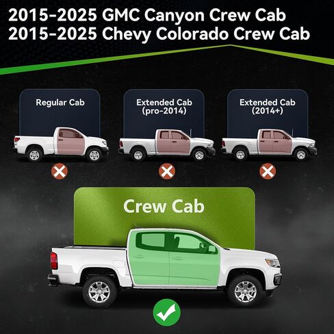 Running Boards Compatible with Chevy Silverado GMC Sierra Crew Cab 2007-2018 1500, 2007-2019 2500HD 3500HD, 6 Inches Side Steps Textured Black Carbon Steel Rails Tube Nerf Bars in Kuwait