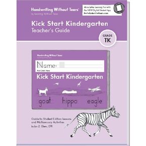 Learning Without Tears - Kick Start Kindergarten Student Workbook, Current Edition - Handwriting Without Tears Series - Pre-K Writing Book - Capital and Lowercase Letters - for School or Home Use