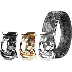 Coipdfty Ratchet Belts Set for Men 3 Buckles with 1 Genuine Leather Cowboy Belt for Men Gift