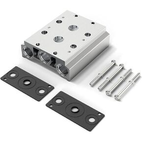 TAILONZ PNEUMATIC 200M 2-Position Manifold 4V210-08 1/4 Inch Solenoid Valve Base Manifold Solenoid Valve Base With Accessories