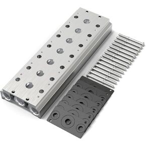 TAILONZ PNEUMATIC 200M 2-Position Manifold 4V210-08 1/4 Inch Solenoid Valve Base Manifold Solenoid Valve Base With Accessories in Kuwait