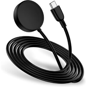 USB C Samsung Watch Charger Fast Charging for Samsung Galaxy Watch 6 Classic/6/5 Pro/5/4/4 Classic/3/Active 2/Active 1, Magnetic Wireless Samsung Galaxy Watch Charger Pad with 3FT Type C Cable Cord