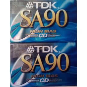 شريط عالي التحيز TDK SA90 - عبوتان
