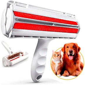 Petyz Pet Hair Remover and Reusable Lint Roller - Cat and Dog Hair Remover for Furniture, Couch, Carpet, Car Seats, Clothing and Bedding - Portable, Multi-Surface Fur Removal Tool
