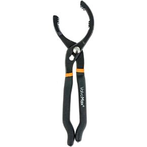 ValvoMax 12" Adjustable Oil Filter Pliers - Break Apart any Oil Filter in Seconds - Carbon Steel Filter Wrench with Ergonomic Handle - Heavy Duty