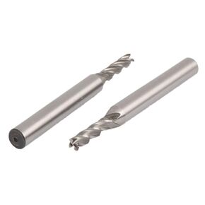 uxcell 2pcs 5/32 Inch Cutting Dia 4 Spiral Flutes Straight Shank Cutter Tool HSS-AL End Mill Bits