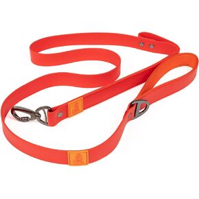 Heavyweight Designer Waterproof Dog Leash in Unique Colors with Locking Carabiner Clip & 2 Handles - 6FT Long - Dirt-Resistant - for Medium, Large and Giant Dogs (Candy Blue/Ultramarine, Wide)