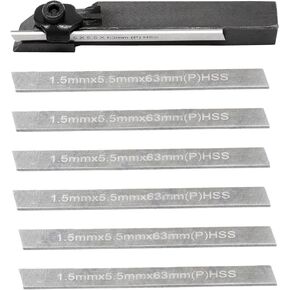 أدوات BLUEFOX 8 مللي متر أداة فراق صغيرة قطع حامل مع 6 قطع شفرات HSS للمخرطة الصغيرة in Kuwait