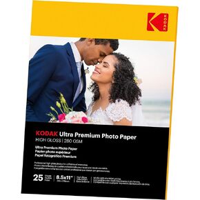 Kodak 8366353 Ultra Premium Photo Paper, 10 mil, High-Gloss, 8-1/2 x 11, 25 Sheets/Pack in Kuwait