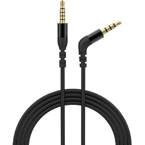 كابل صوت Lusgawer 3.5 ملم متوافق مع SteelSeries Arctis Nova 1، Nova 3، سماعة رأس Nova Pro للألعاب، سلك كابل تمديد صوتي بديل (أسود، 1.5 متر/4.9 قدم) in Kuwait