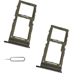 [2pcs Pack] Galaxy A71 5G Replacement SIM Card Tray Holder Parts for Samsung Galaxy A71 (5G) SM-A716U SM-A716F SM-A7160 -Black Color (Not fit for A71 4G A715)