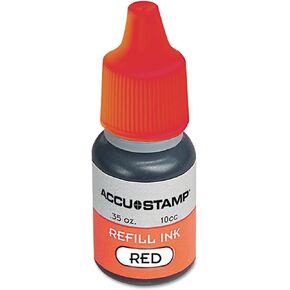 COSCO 090683 ACCU-STAMP Gel Ink Refill Red 0.35 oz Bottle