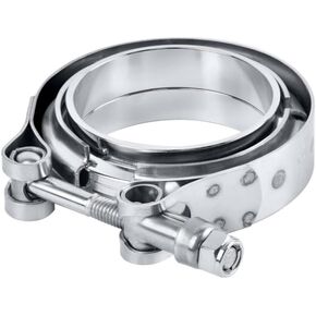 GMRTEC 2.5" inch V Band Clamp & Male Female Flange Kit Stainless Steel Universal Quick Release Clamps