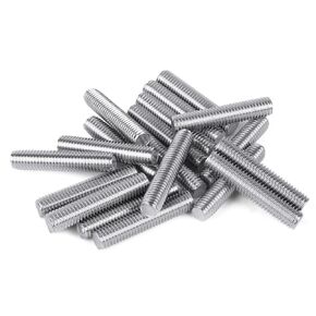 Niooliuk Pack of 20 ]M6 x 40 mm Length 304 Stainless Steel Fully Threaded Rod Bar Studs Silver Tone