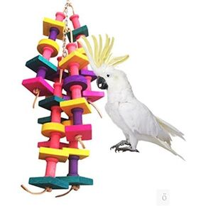 Keersi Natural Wood Bird Chew Toy for Medium Large Parrot Conure Macaw African Grey Amazon Cockatoo Amazon Budgies Parakeet Cockatiel Lovebird Finch Cage in Kuwait
