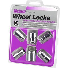 McGard 24526 Cone Seat Wheel Locks Black (M12 x 1.5 Thread Size) - Set of 5