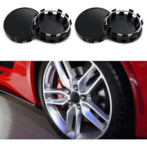 4PCS Wheel Center Caps, Center Caps for Rims, Snap-in Plastic Wheel Center Hub Cap Cover with 2.13 Inch (54mm) Outer Diameter and 1.97 Inch Inner Diameter Universal for Most Cars (Black)