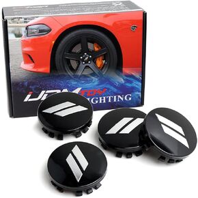 iJDMTOY 4pc Set 63mm 2.5-Inch Red // Slash Rim Center Cap Cover Replacements